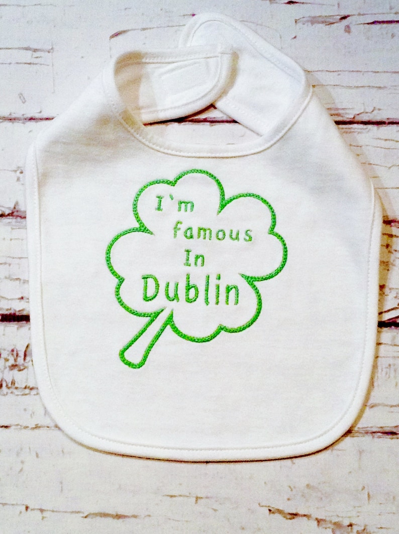Patrick's Day Baby Bib Green Shamrock Soft Cotton Bib for Newborns & Infants main image 0