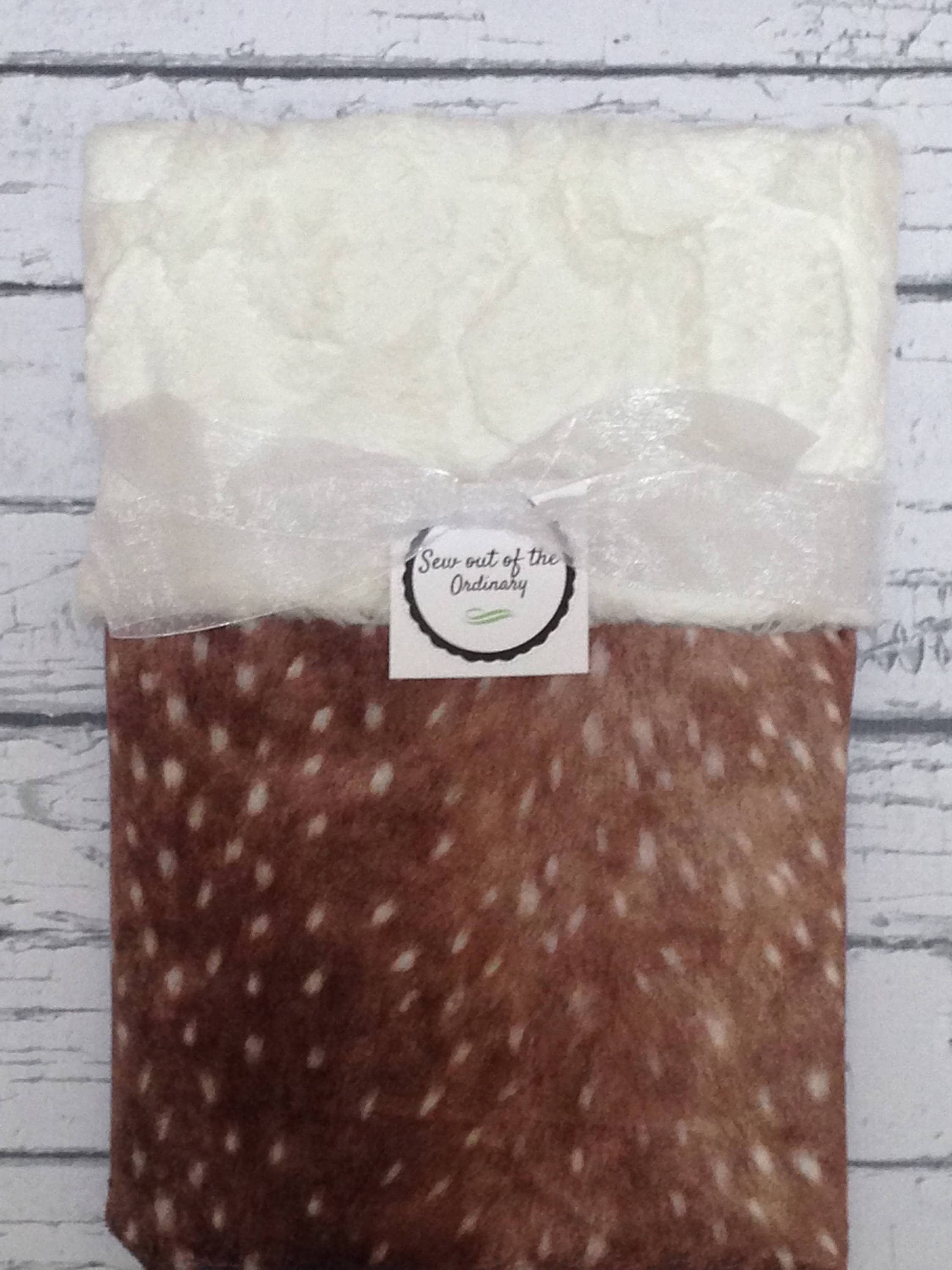 Deer Hide Baby Blanket Woodland Minky Baby Blanket Etsy