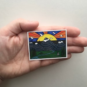 Colorado Mountains Great Outdoors sticker,  WATERPROOF vinyl sticker, water bottle sticker, bumper sticker
