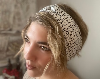 Headwrap, speckled print head wrap