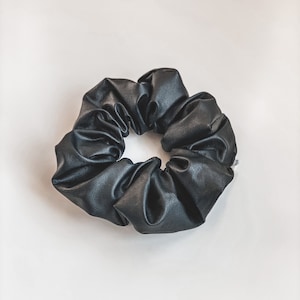 faux leather scrunchie
