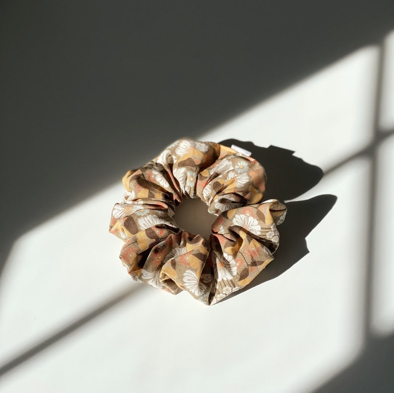 3 pack Vintage floral print Scrunchie ponytail holder