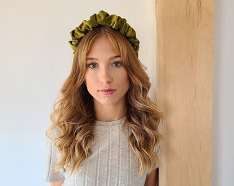 The scrunchy headband, green velvet headband