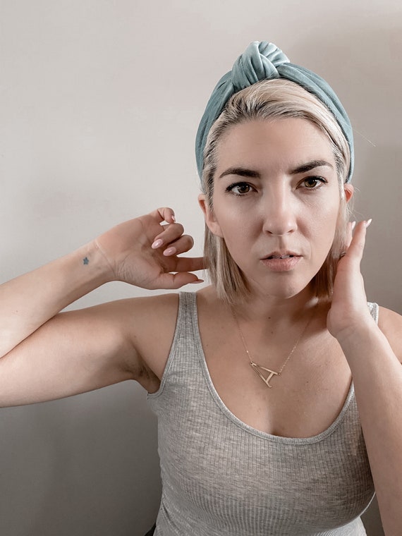 Top Knot Headband, Velvet Headband - Etsy display picture 2