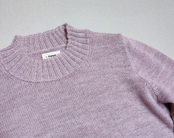 Woman jumper in extra-fine knit wool baby alpaca pullover for woman sweater white brown blue gray