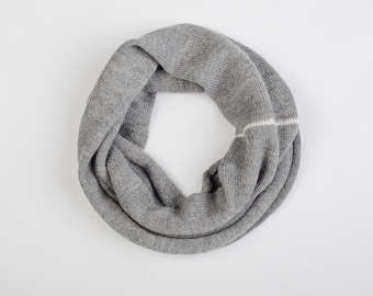 Gray infinity Scarf 100% alpaca wool scarf soft warm alpaca scarf loop scarf wool Circle Scarf woman girl boy kids scarf knitted kids scarf