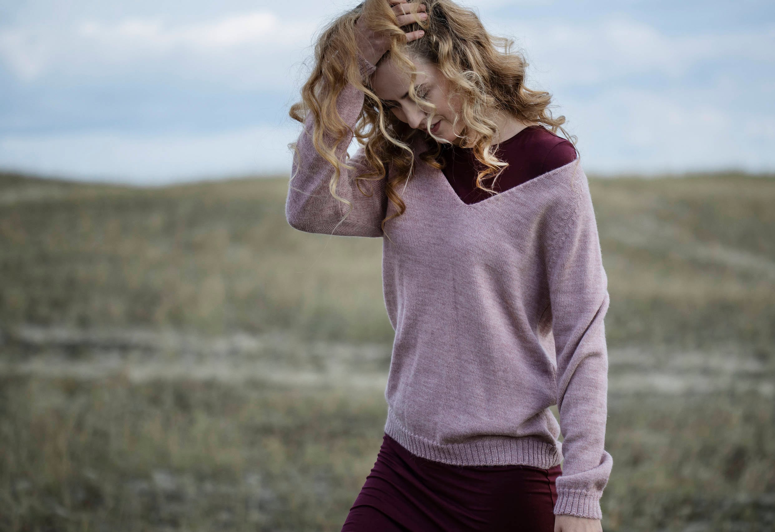 Baby pink knitted jumper discount