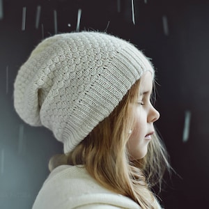 Textured knit hat for kids