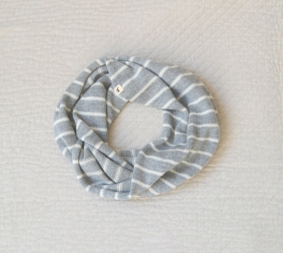 Striped Infinity Scarf / Loop Scarf / Cowl Scarf / Alpaca Wool Circle ...