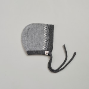 SALE Baby bonnet in 100% baby alpaca organic wool