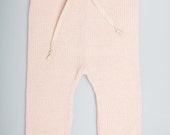 Drawstring pants / baby alpaca wool leggings for babies and toddlers / navy /camel / pale rose pants for boy / girl / toddler / kids / baby