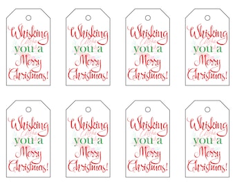 Whisking You A Merry Christmas Printable Gift Tag Instant - Etsy