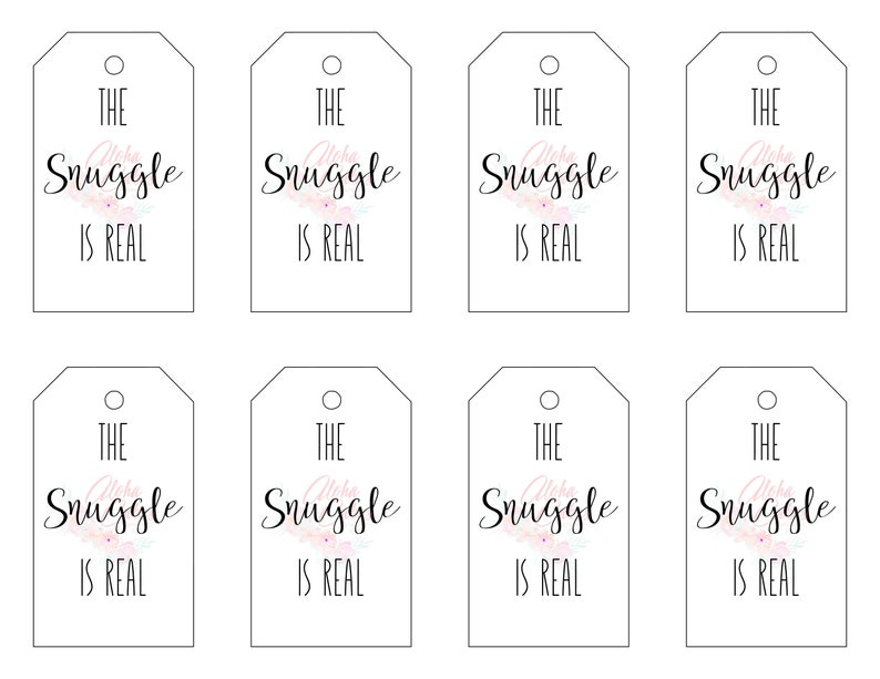 Printable the Snuggle is Real Baby Shower Favor Holiday Etsy