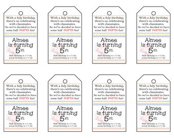 Printable Half Birthday | Etsy