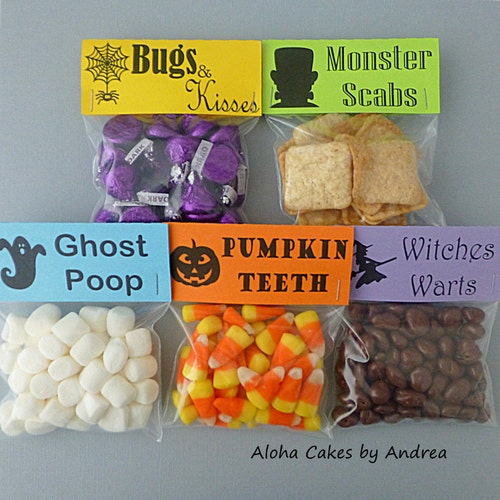 Halloween Classroom Party Favor Bag Topper Trick Or Treat Etsy