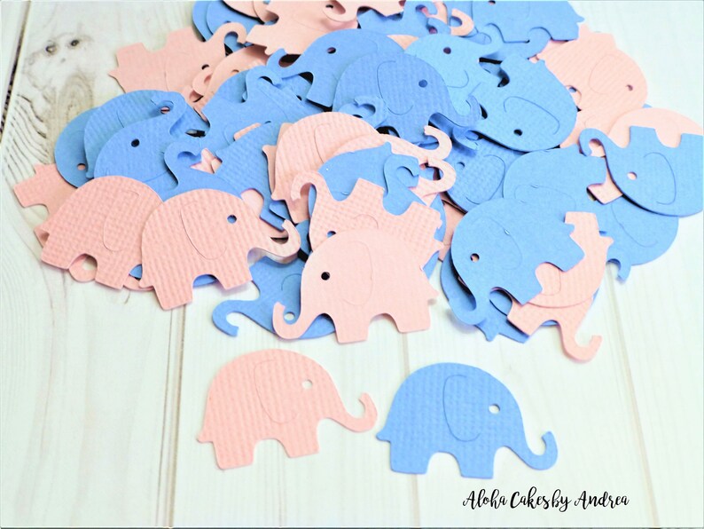 Gender Reveal Elephant Confetti Baby Shower Decorations Pink Etsy Gender Reveal Elephant Confetti Baby Shower Decorations Pink Etsy