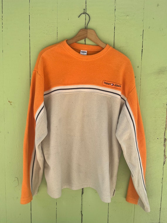 Orange/beige Fleece. Skater Fleece. Two toned.