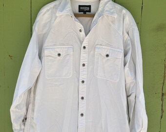 Vintage Cotton Button-up/snap buttons. Rode Gear/100% Cotton.