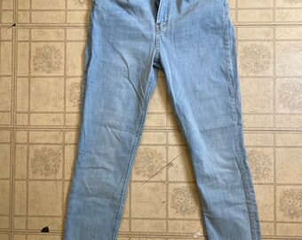 28” Waist Light Blue High Rise Jeans