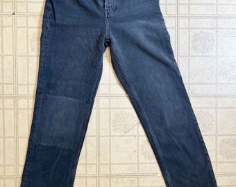 27” Waist High Rise Straight Jeans/faded black