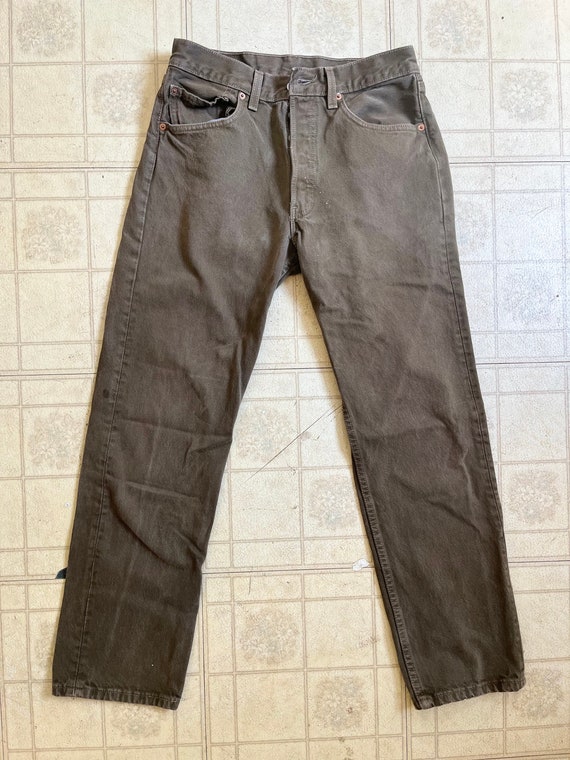 29” Waist Vintage 501 Green Levi’s Jeans