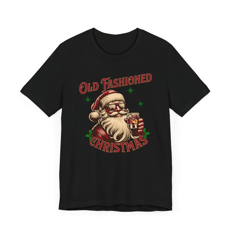 Bourbon Lover Shirt,Old Fashioned Shirt,Bourbon Lover Gift,Old Fashioned Drink Shirt,Santa Drinking Shirt,Bourbon T-shirt,Bourbon Christmas Bild 8