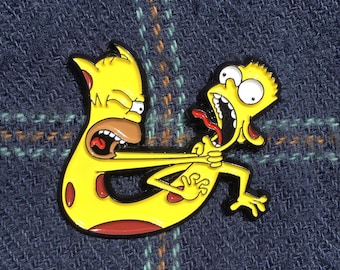 Homer/Bart Simpson X CatDog pin