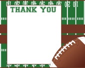 Items similar to Football Thank You Card, Football Thank You Note ...
