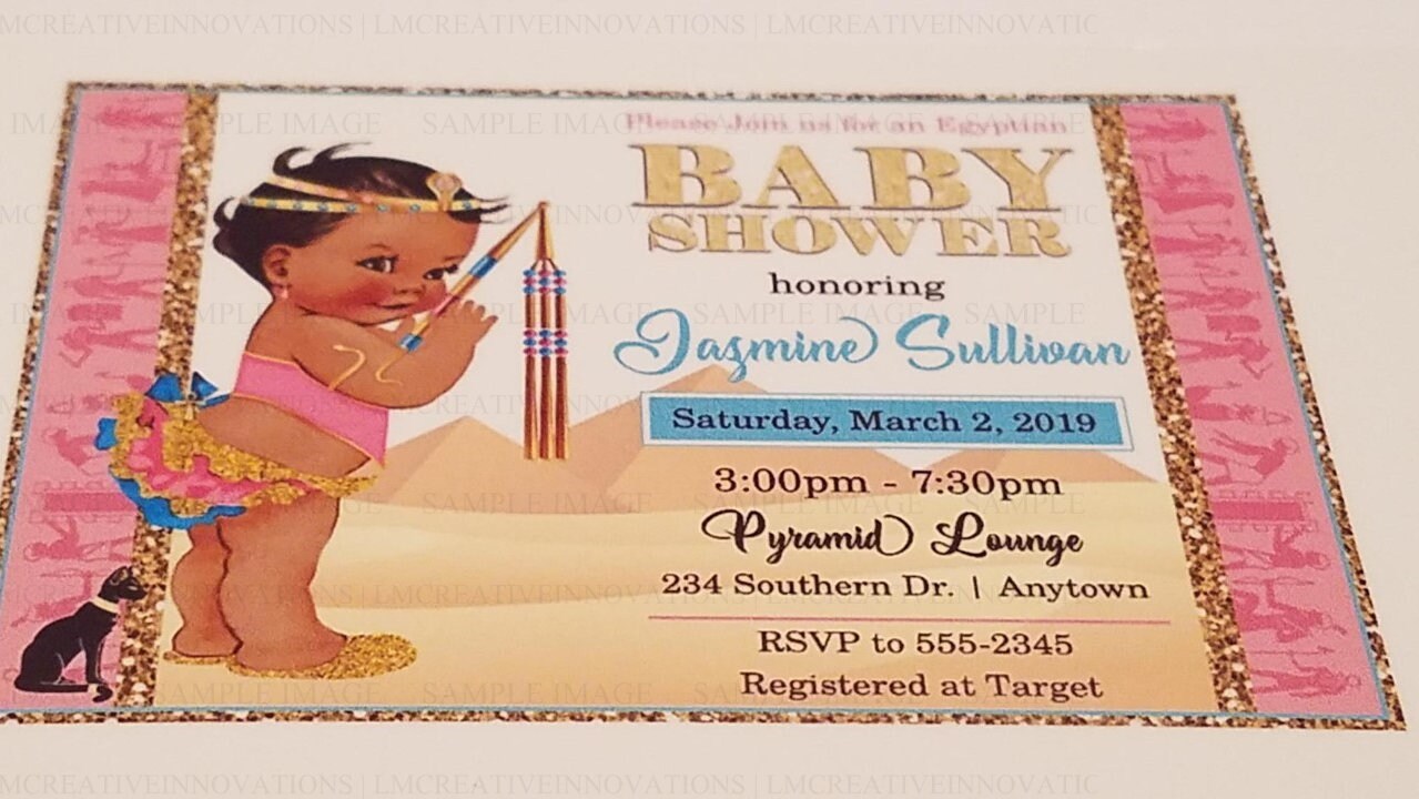Egyptian Baby Shower Invitation Royal Baby Shower Invitation Etsy