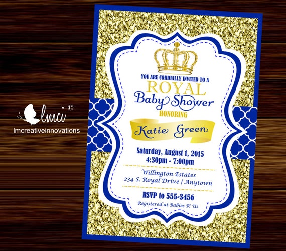 Free Royal Prince Baby Shower Invitation Template 5