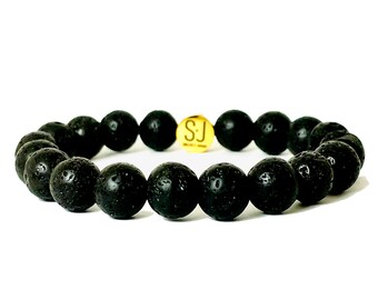 Men&#39;s Jewelry | Lava Stones | Gifts for Men | Jewelry for Him | Bracelet for Men | Unique Gift | Beaded Bracelet | Christmas Gift