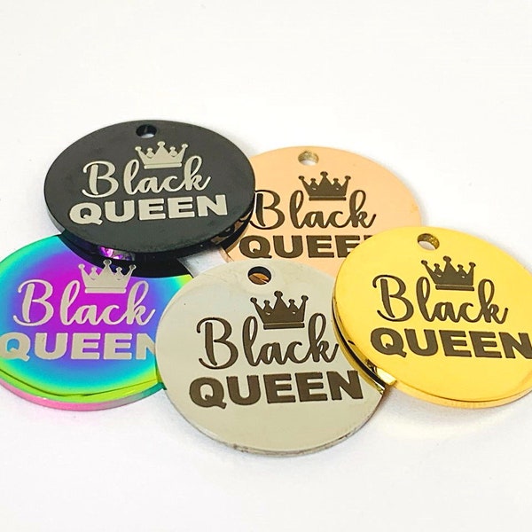 Queen Charm |  Stainless Steel Charm | Jewelry Attachments | Black History | Charms for Beaded Bracelets | Bangle Charms | Accessories