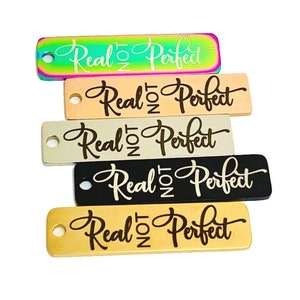 Real Not Perfect Stainless Steel Charm | Jewelry Making Tag