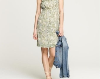 j crew silk dress Collection One-shoulder Silk-Lurex Blend Dress In Lily Swirl For Women