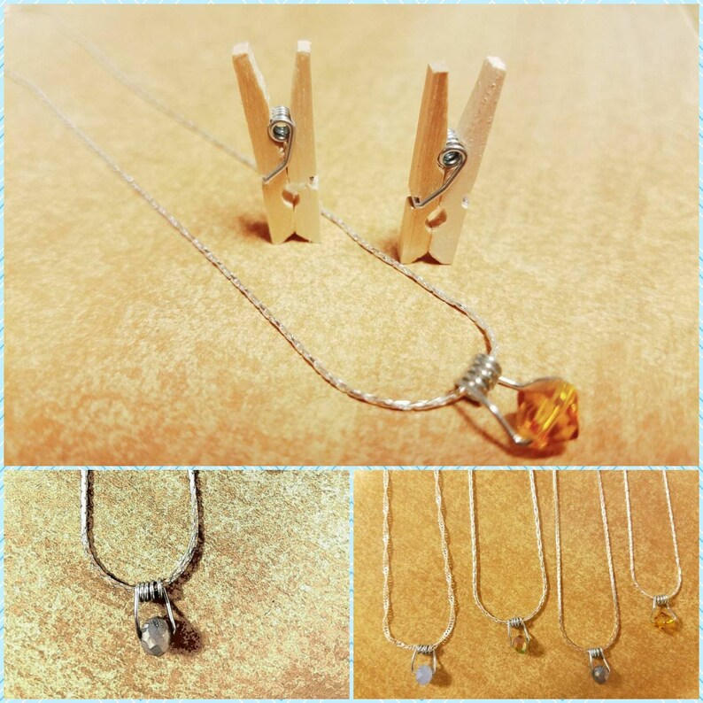Tiny Upcycled clothespin necklace Etsy