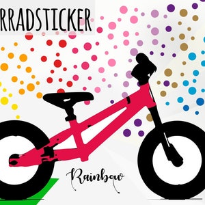 Stickers for your bicycle rainbow dots image 1