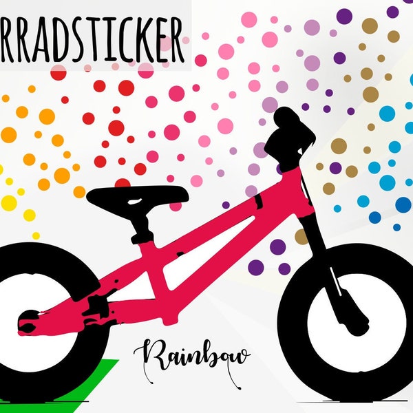 Fahrrad-Sticker Rainbow-Dots