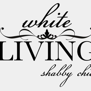 wall decal white living image 1