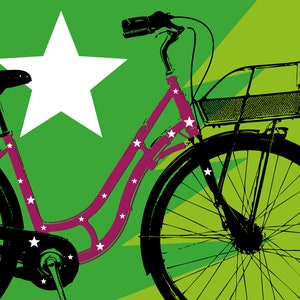 Stickers for your bicycle stars image 1