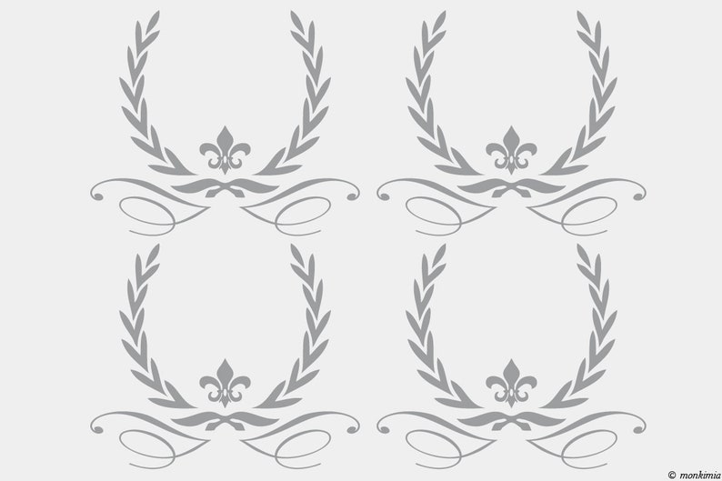 Furniture tattoo laurel wreaths with lily image 1