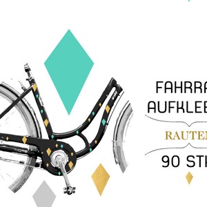 Fahrrad-Aufkleber Rauten Bild 2