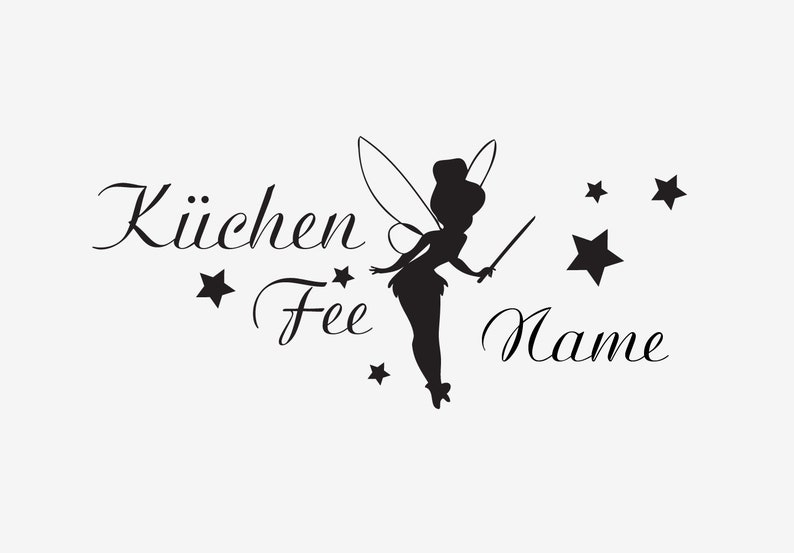 Wall Decal Kitchen Fairy with Name image 1