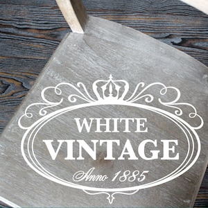 wall decal furniture sticker white vintage image 1