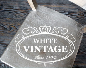 Blanco Vintage 02 - Vinilo decorativo