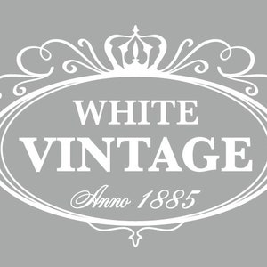 wall decal furniture sticker white vintage image 2