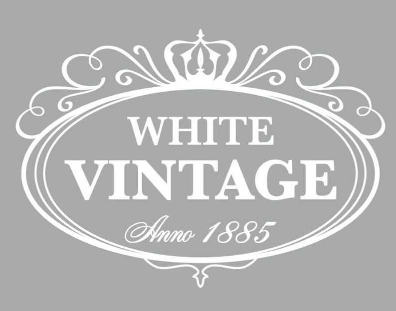 wall decal furniture sticker white vintage image 2