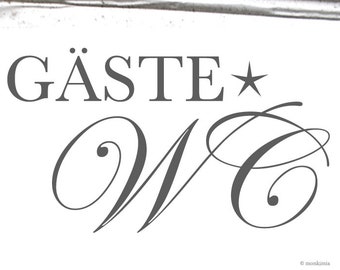 Mobiliario tatuaje aseo de invitados.