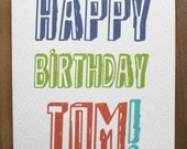 Personalised Happy Birthday Card