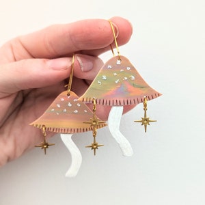 Magic Mushroom Earrings Polymer Clay Handmade image 5