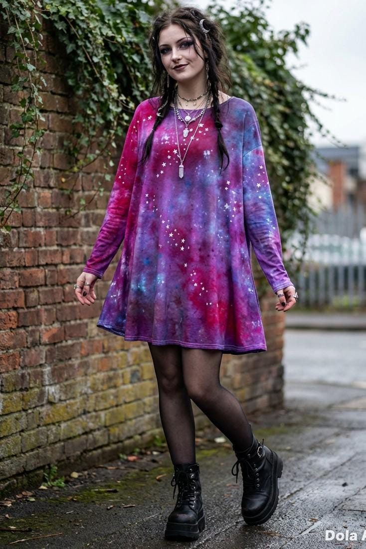 Purple Whimsigoth Dress - Etsy UK